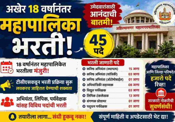 Ahilyanagar Mahanagarpalika Bharti 2026