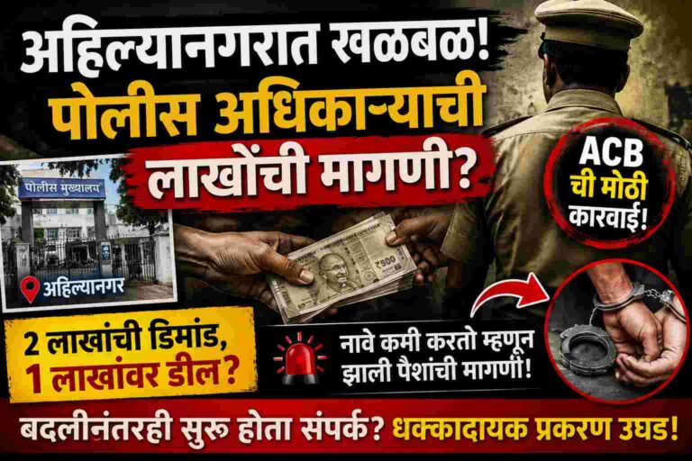 ahilyanagar acb police bribe case